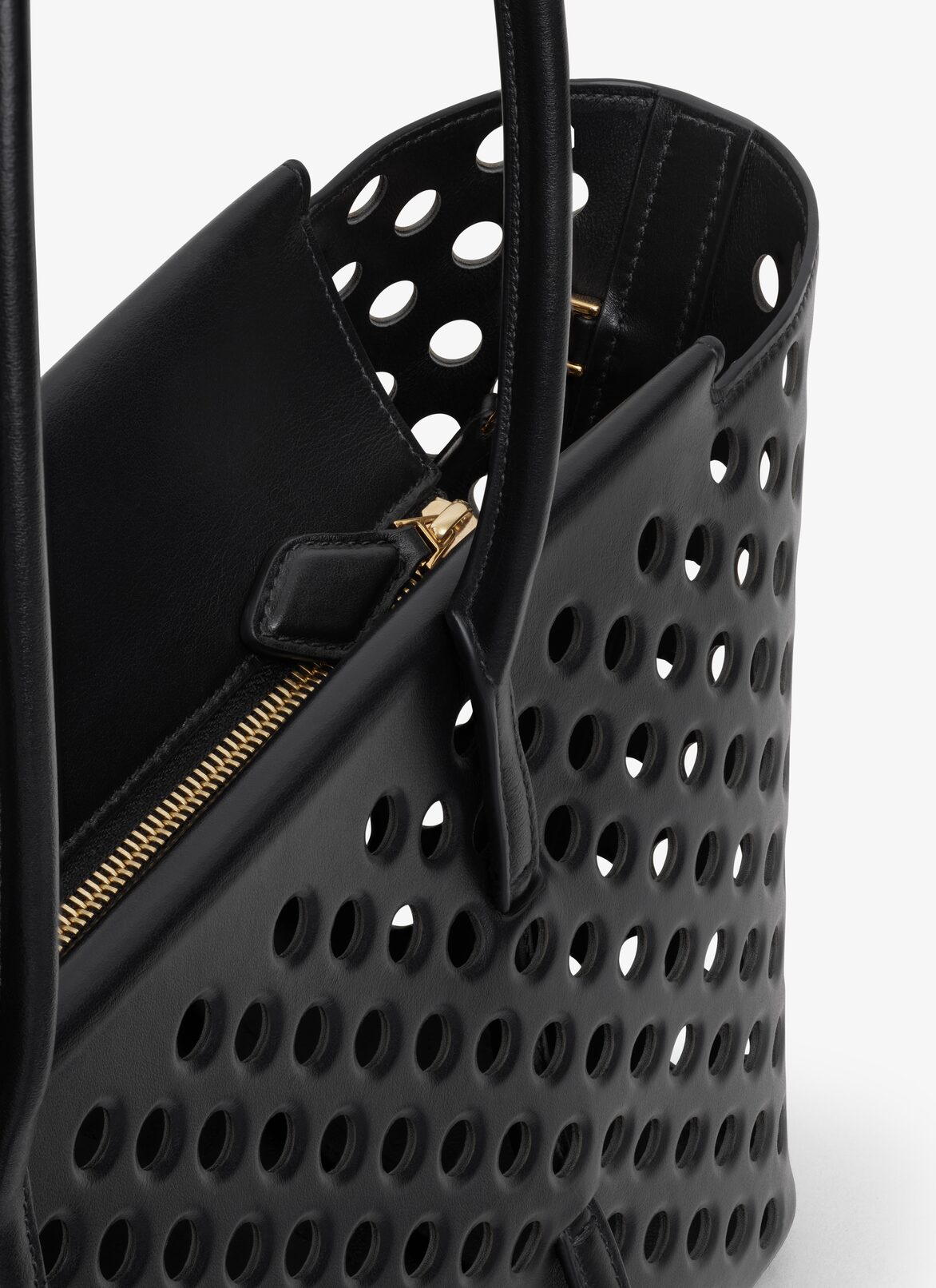 NEO MINA 32 BAG IN PERFORATED CALFSKIN ALAÏA BLACK NEO MINA 32 BAG IN PERFORATED CALFSKIN